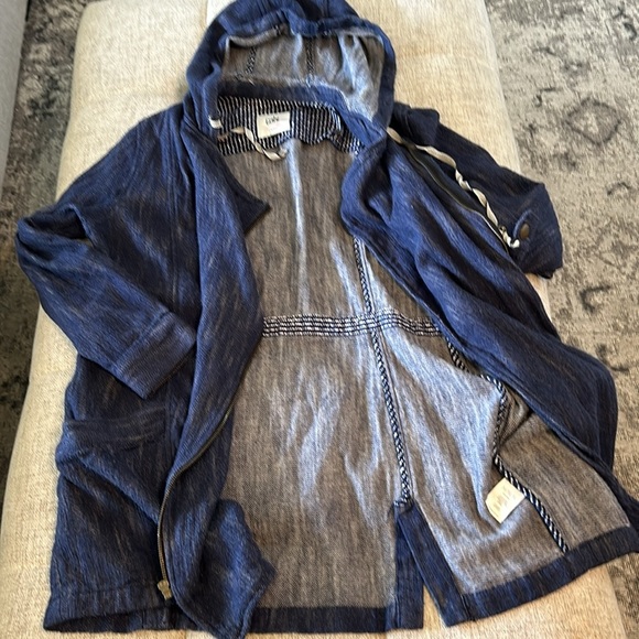 CABI LOVE BY CAROL BLUE DENIM ZIP HOOD M - Picture 5 of 10